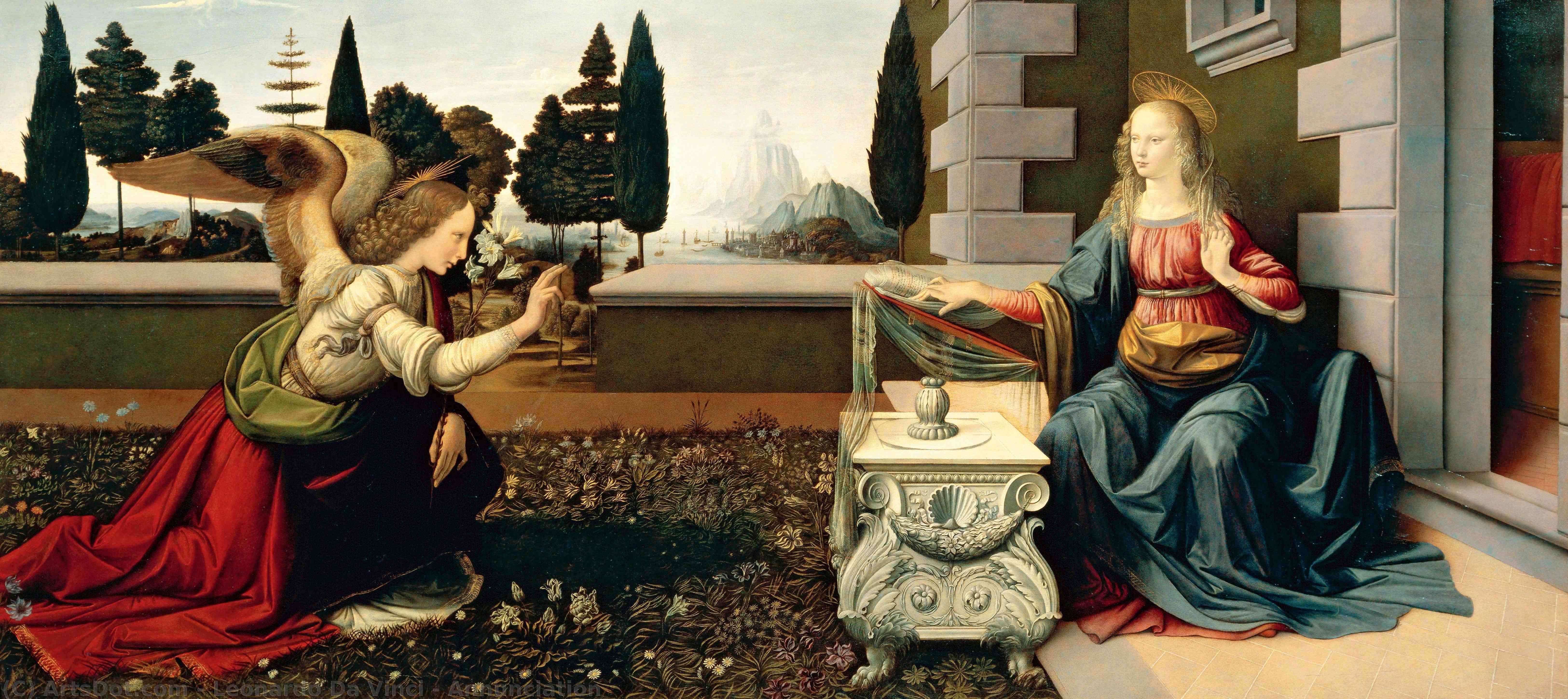 Leonardos Bebudelsen, Uffizi, Firenze
